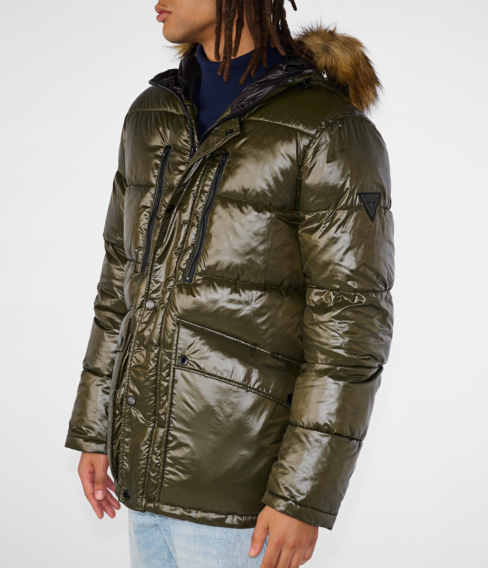 Faux Fur Hooded Puffer