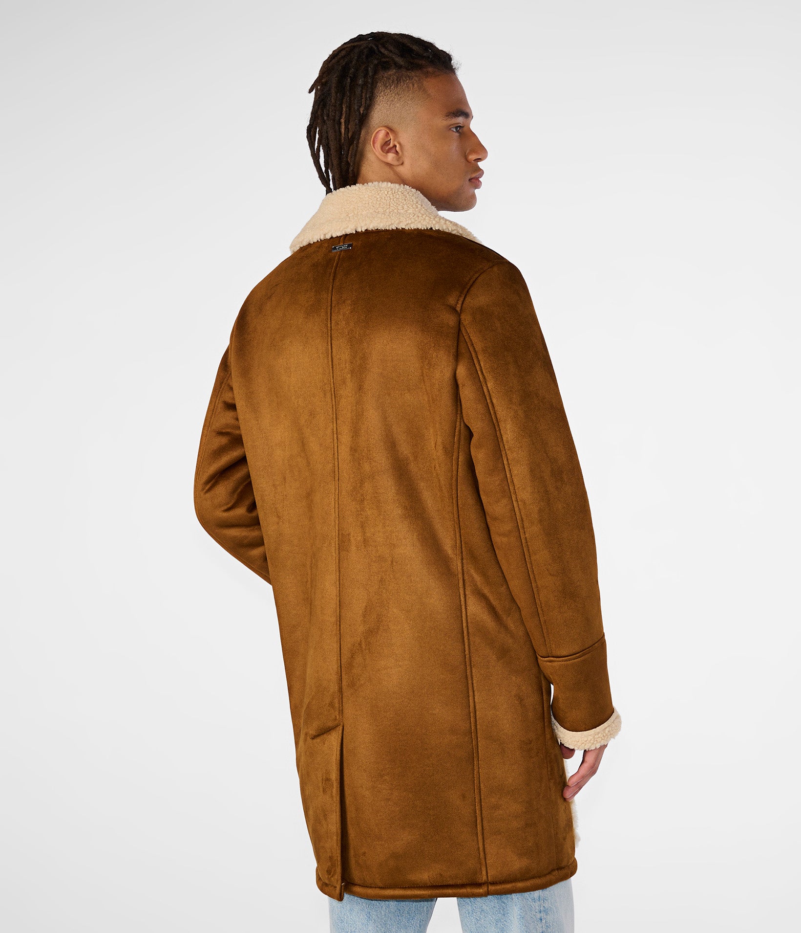 Faux Shearling Car Coat