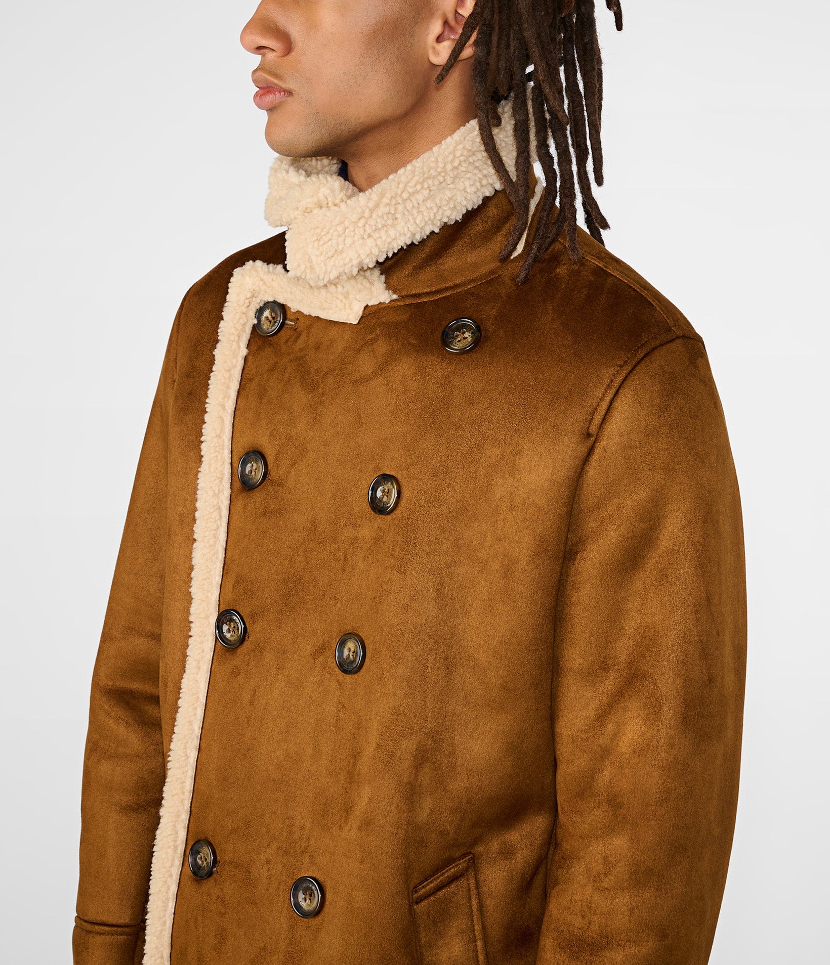 Faux Shearling Car Coat