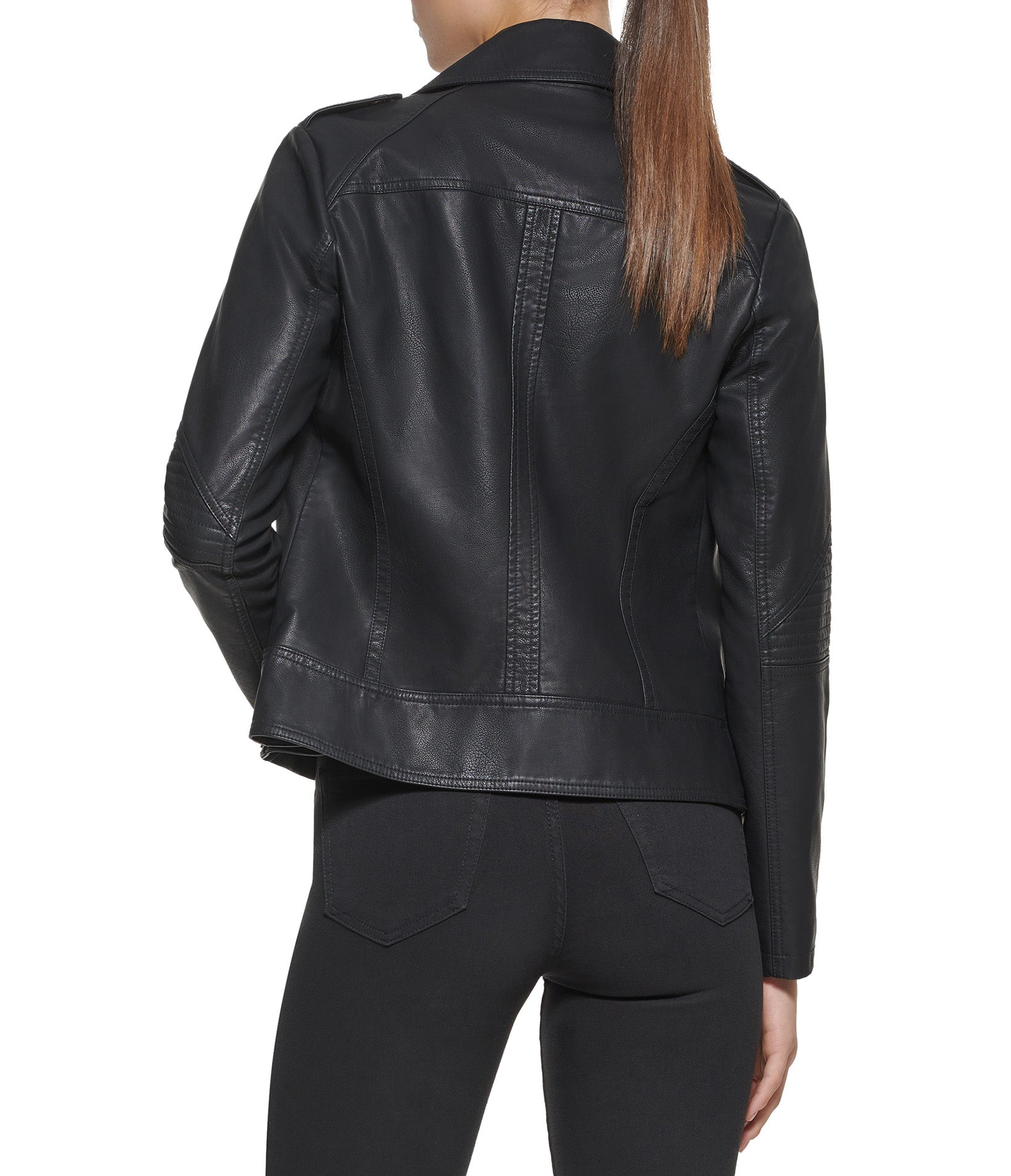 Faux Leather Asymmetrical Zip Moto