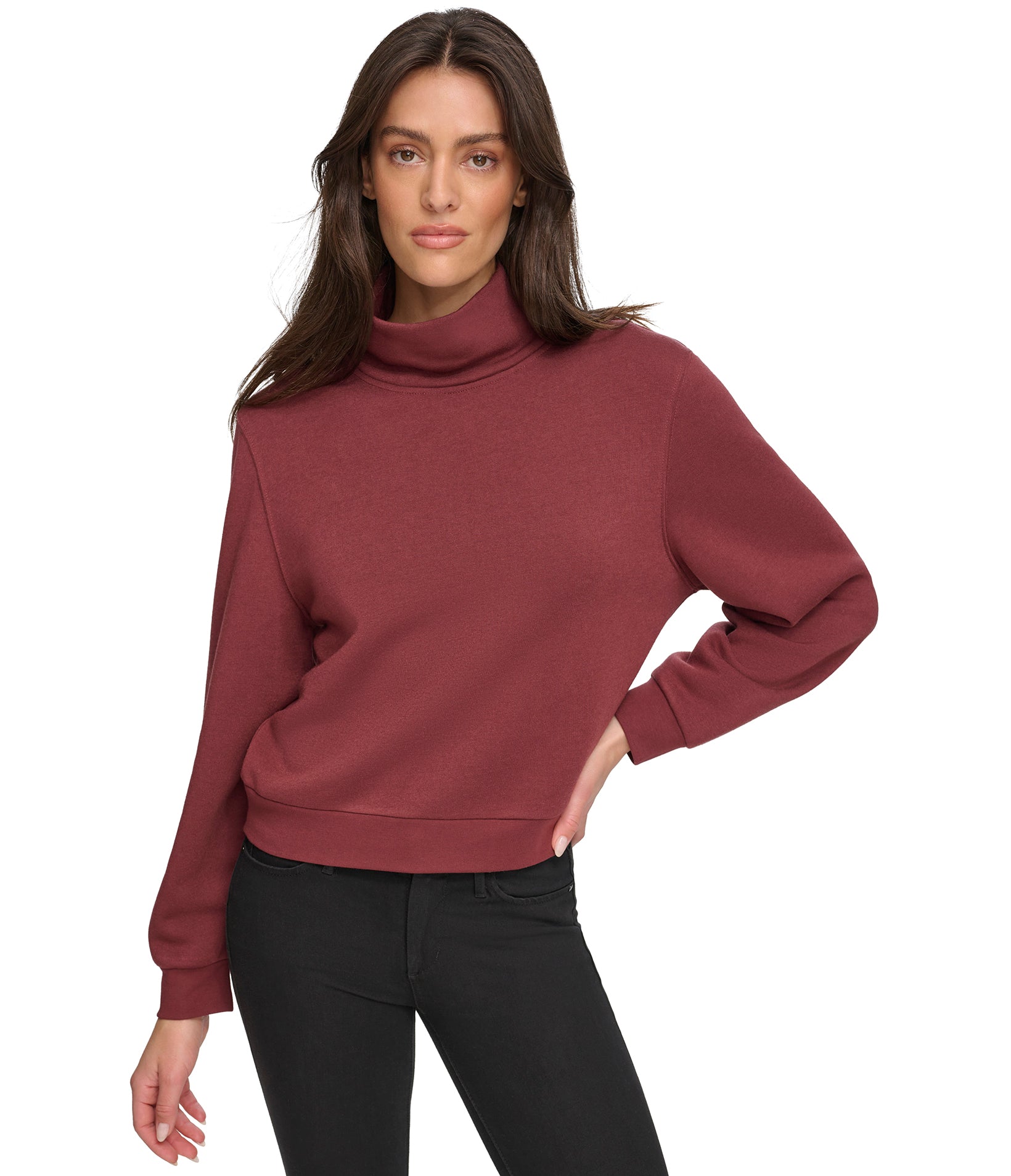 Fleece turtleneck best sale