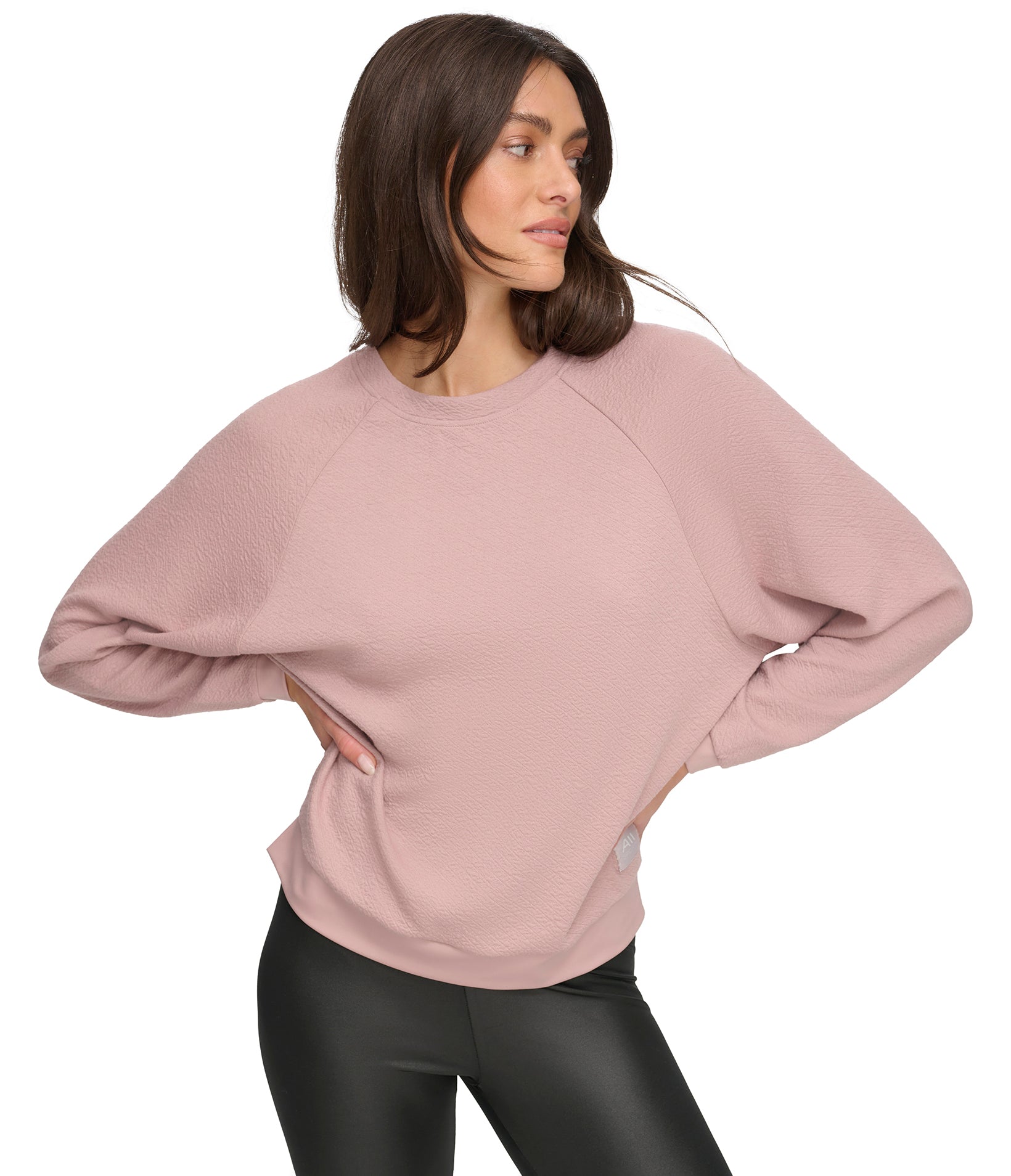 Pebble Textured Knit Round Neck Top