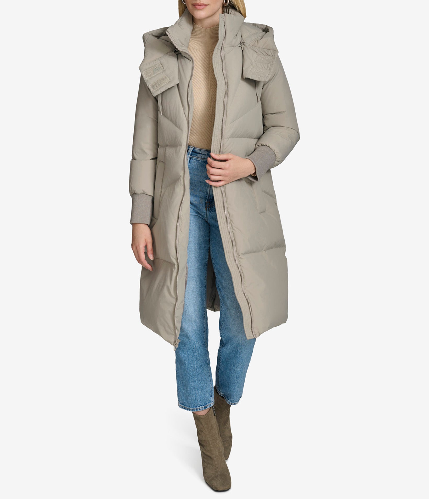 Long down filled puffer coat online