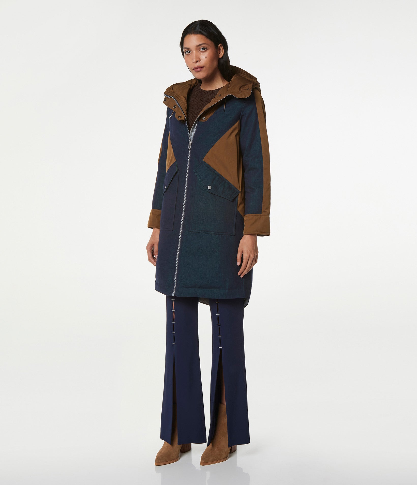 Hayler Colored Denim Long Coat