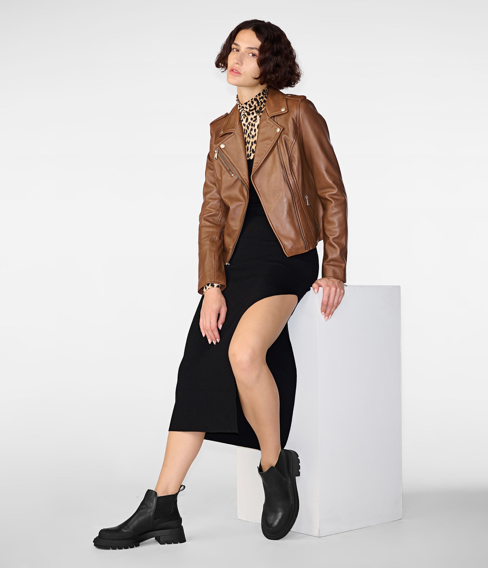 Madeline Asymmetrical Leather Jacket