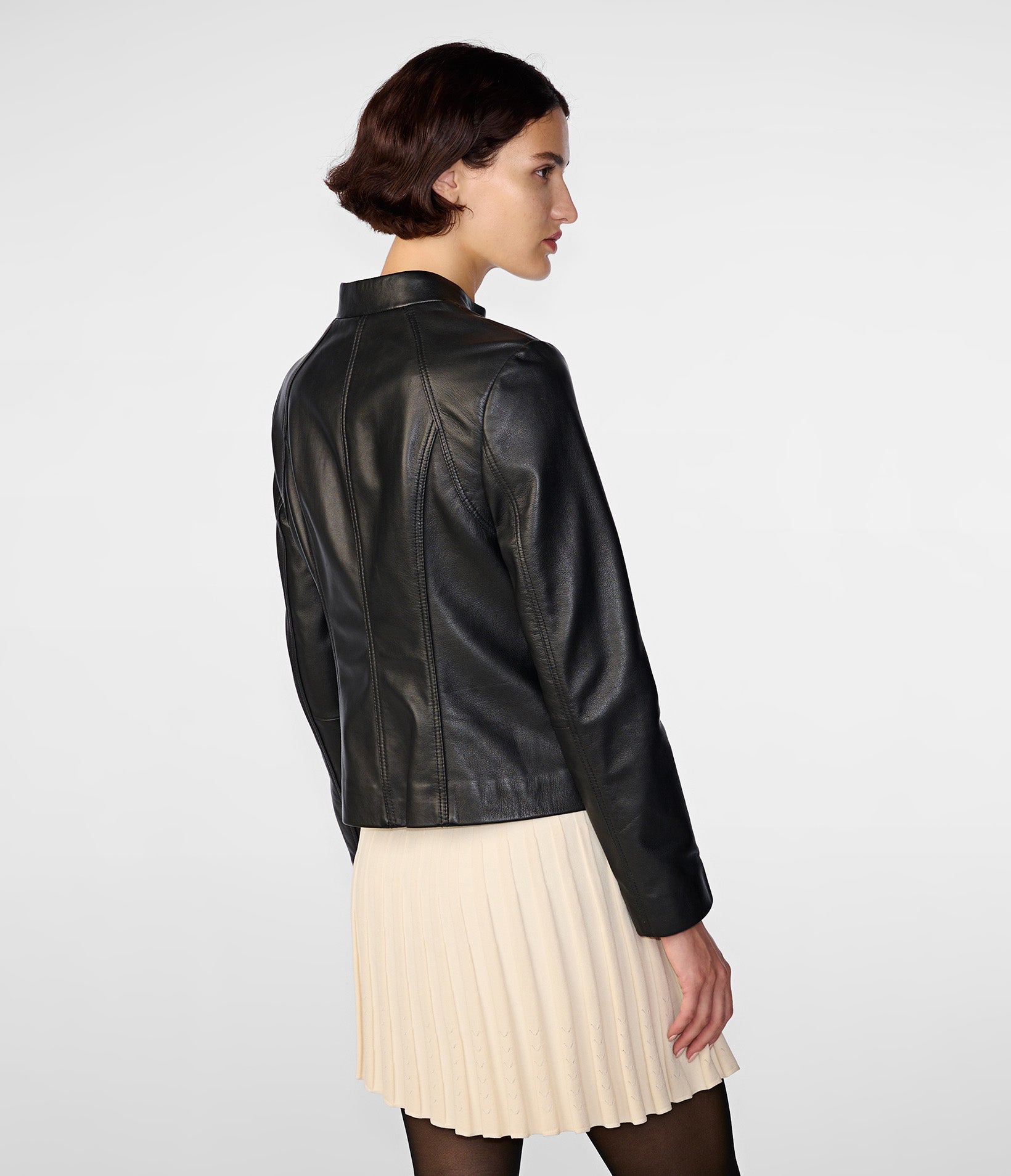 Meg Leather Scuba Jacket