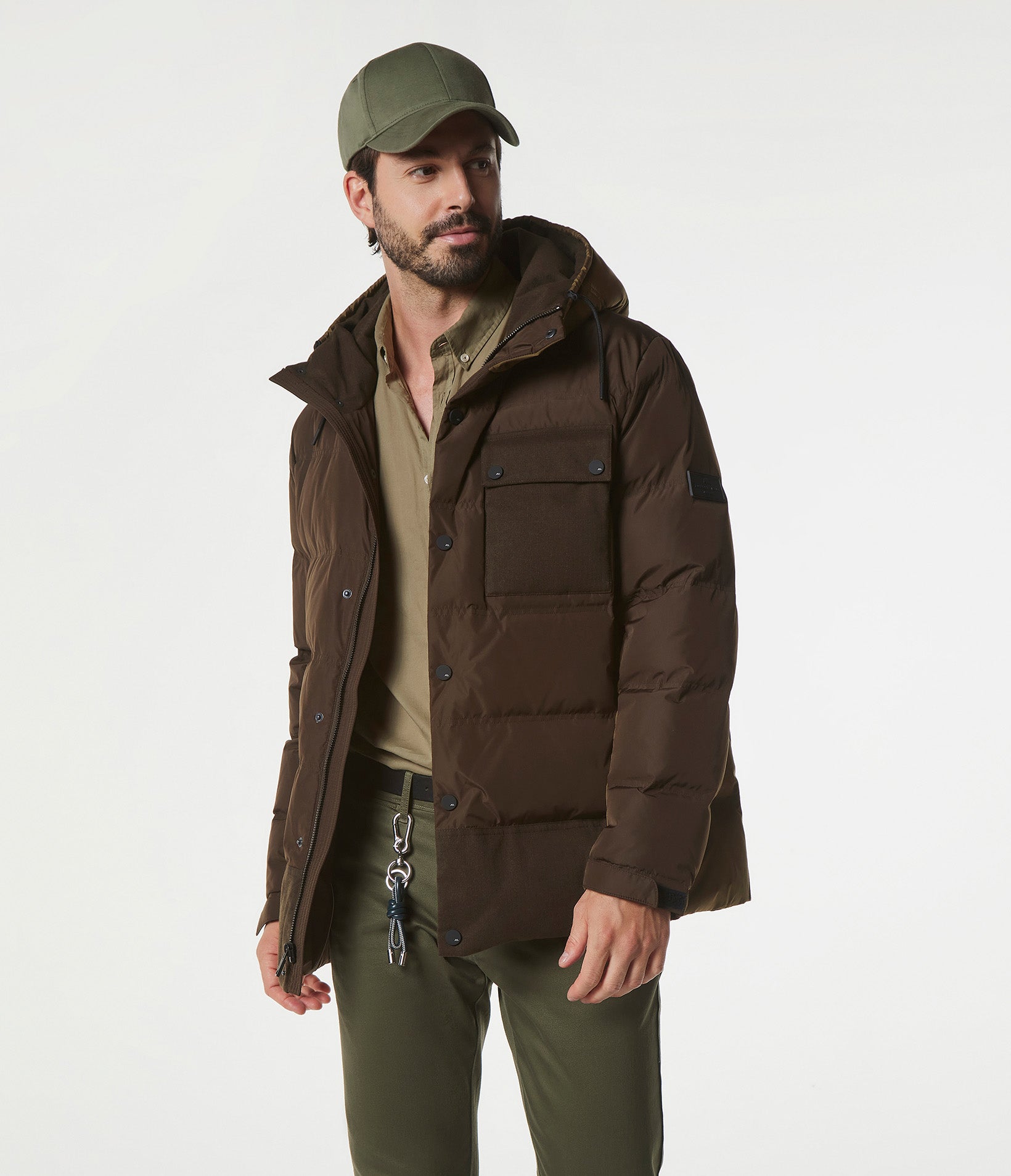 Halifax men's quilted hooded ski jacket best sale