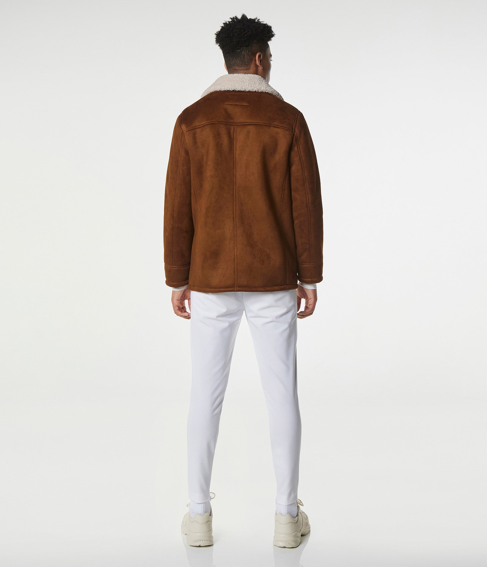 Jarvis Faux Suede Shearling Coat