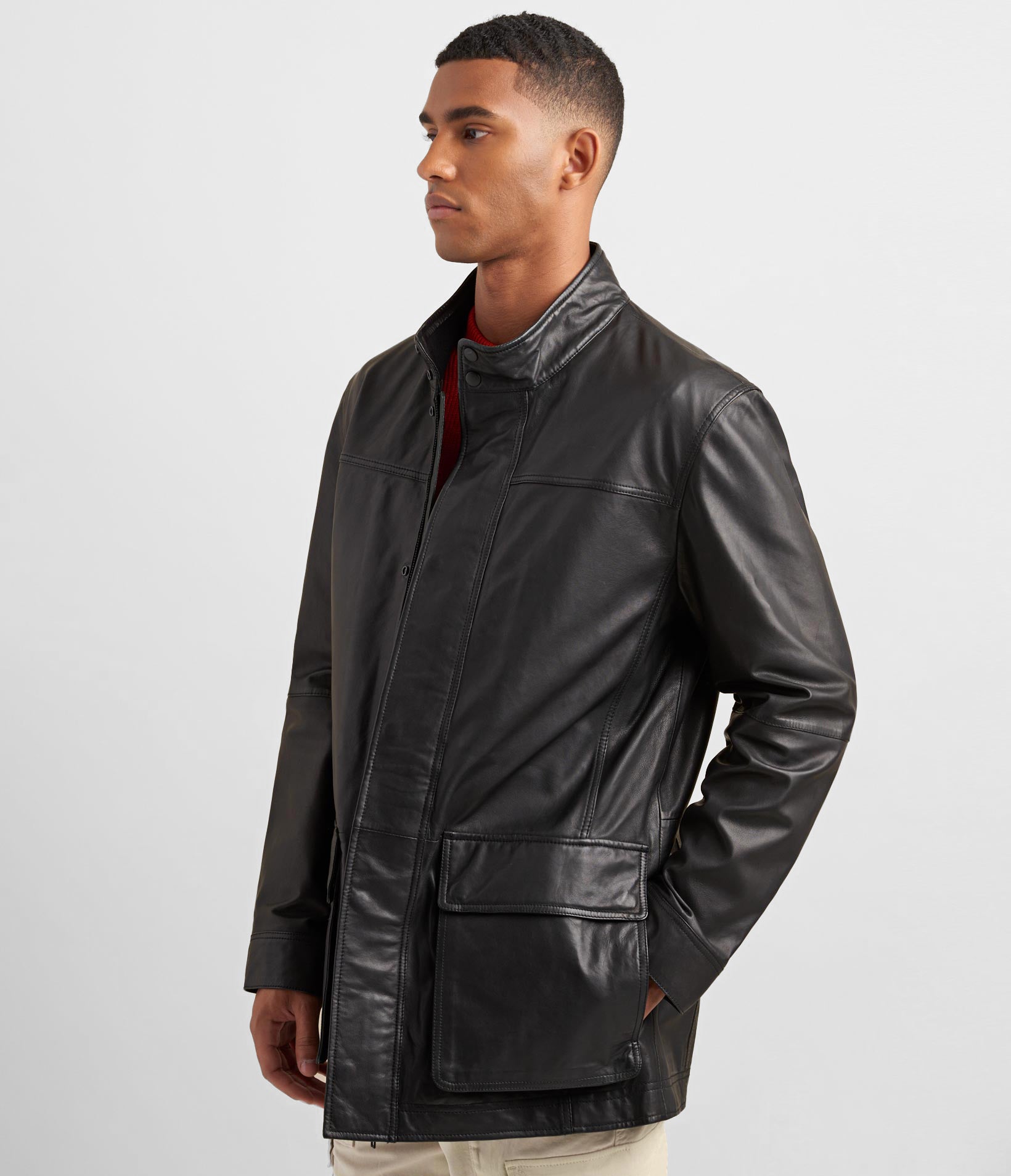 Genuine Leather Car Coat