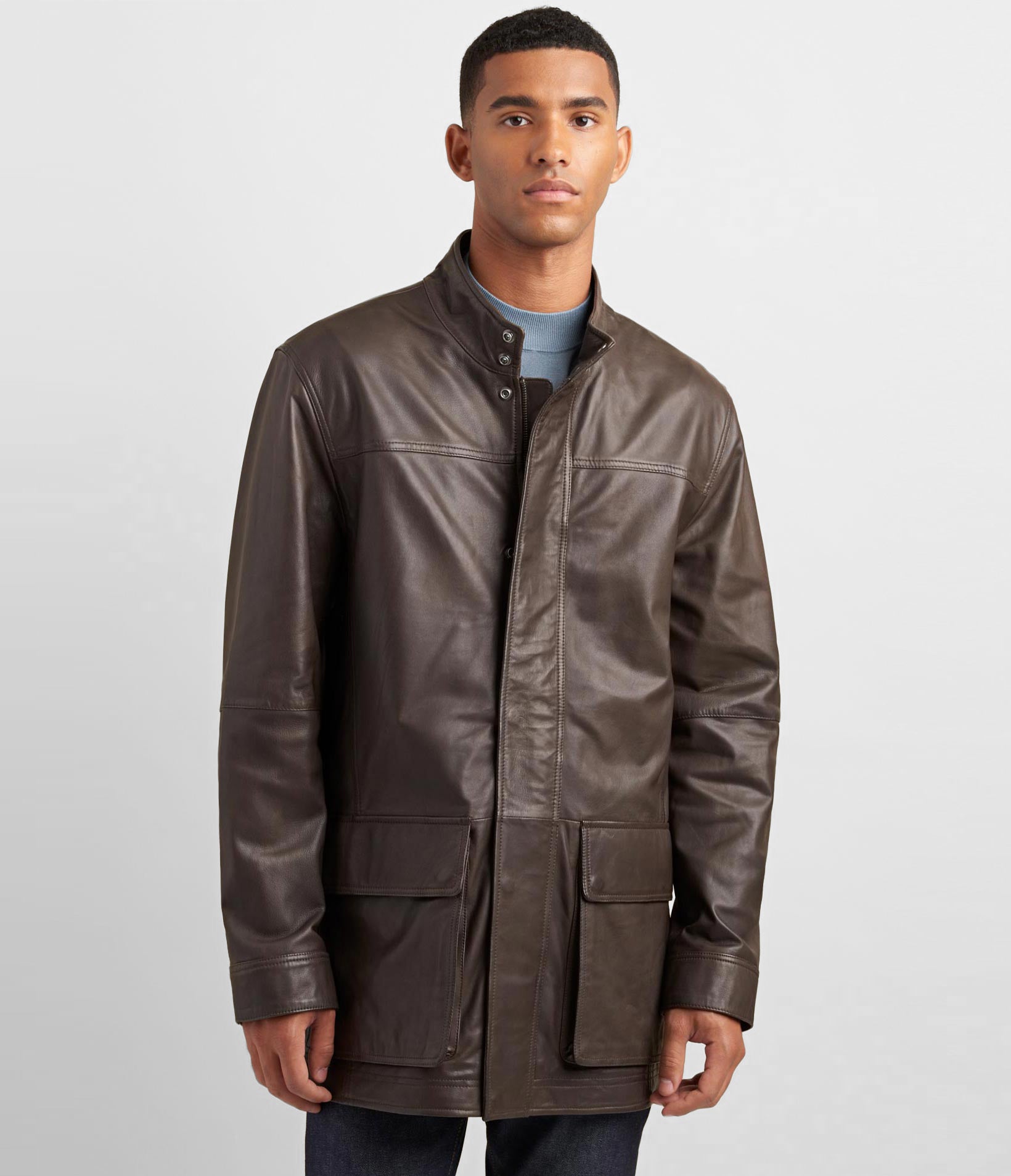 Genuine Leather Car Coat