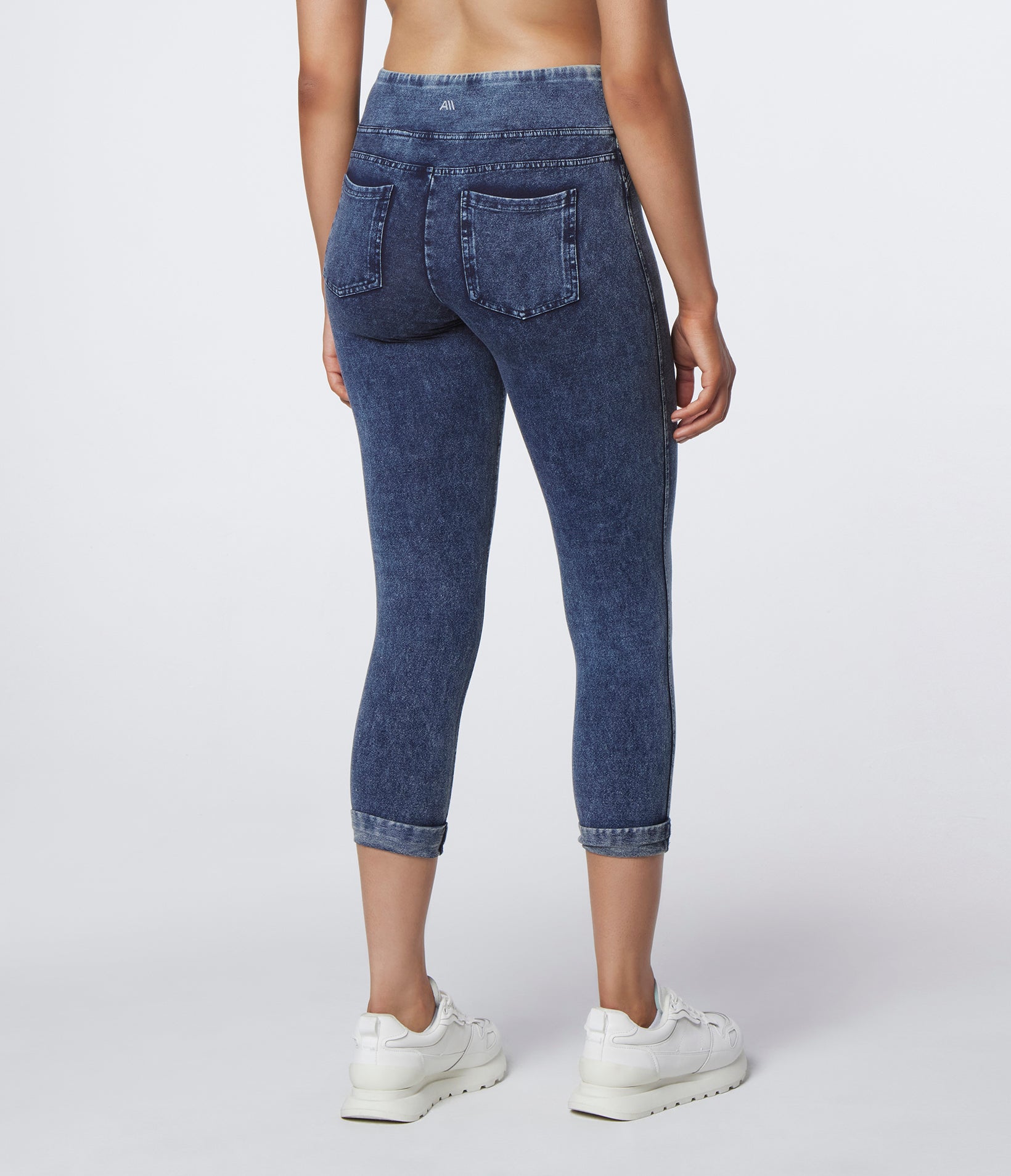 High Waisted Pull On Mineral Wash Legging