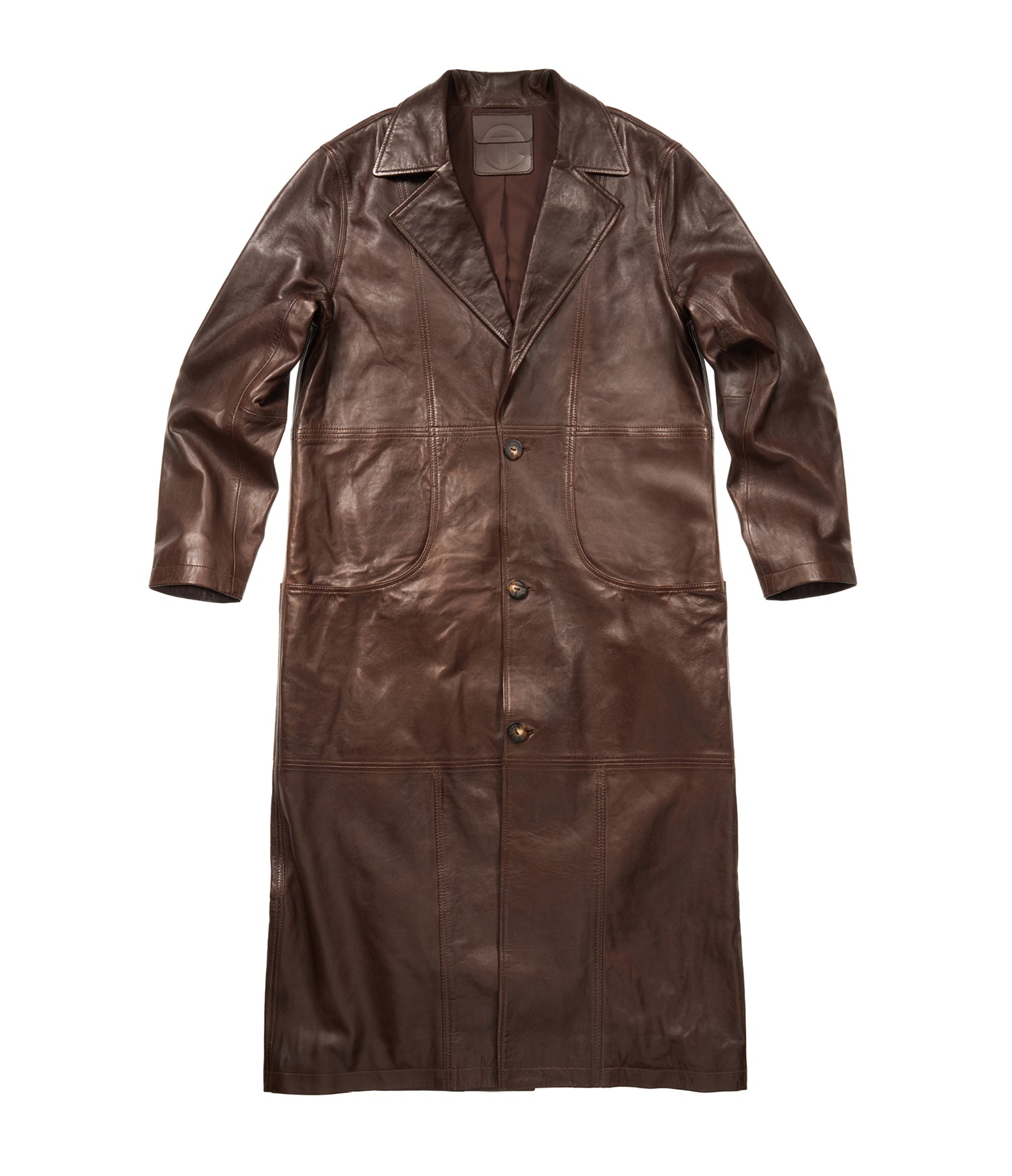 Telfar x Wilsons Leather Long Leather Trench Coat Chocolate Large