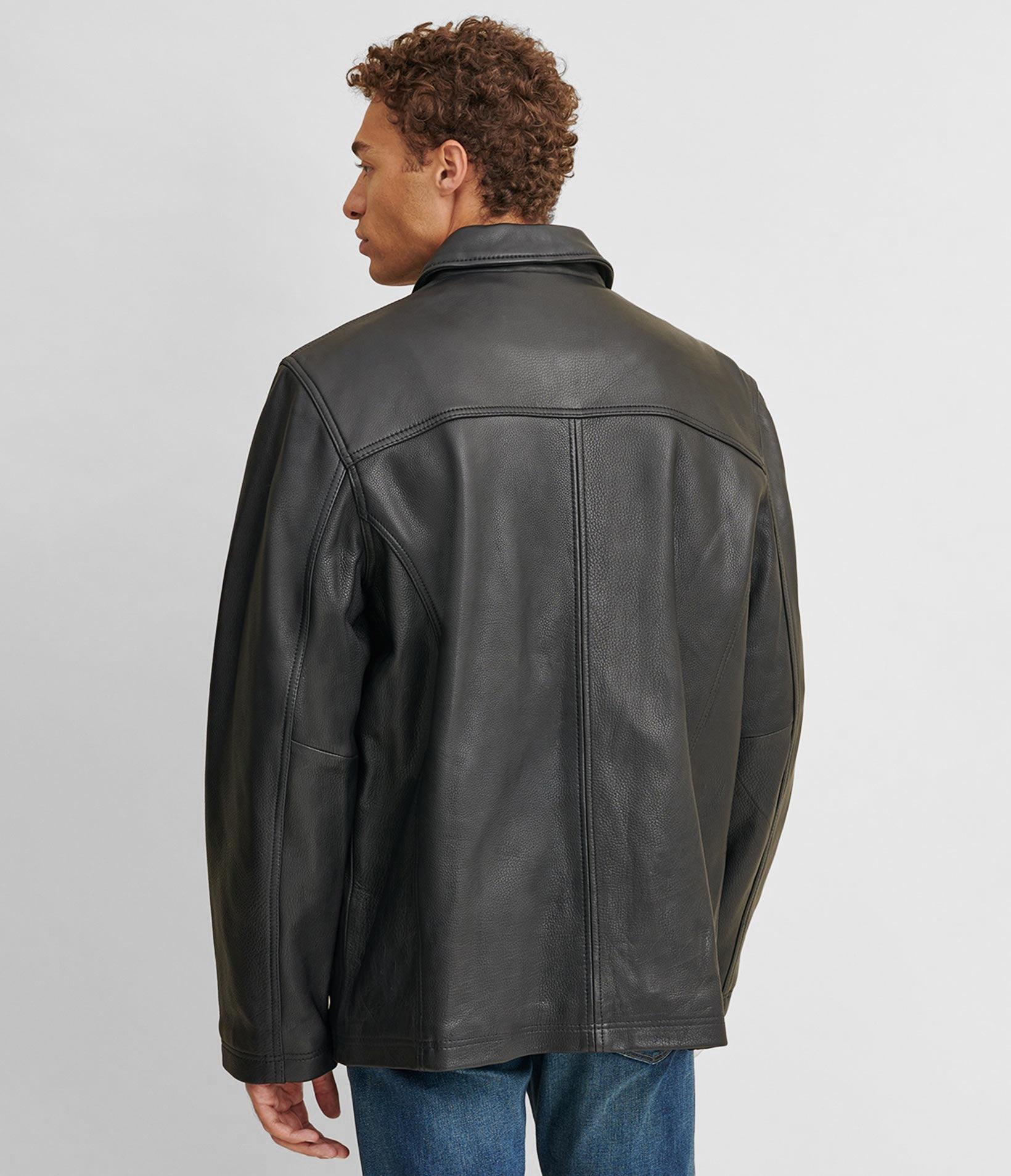 Big & Tall Leather Jacket With Thinsulate Lining