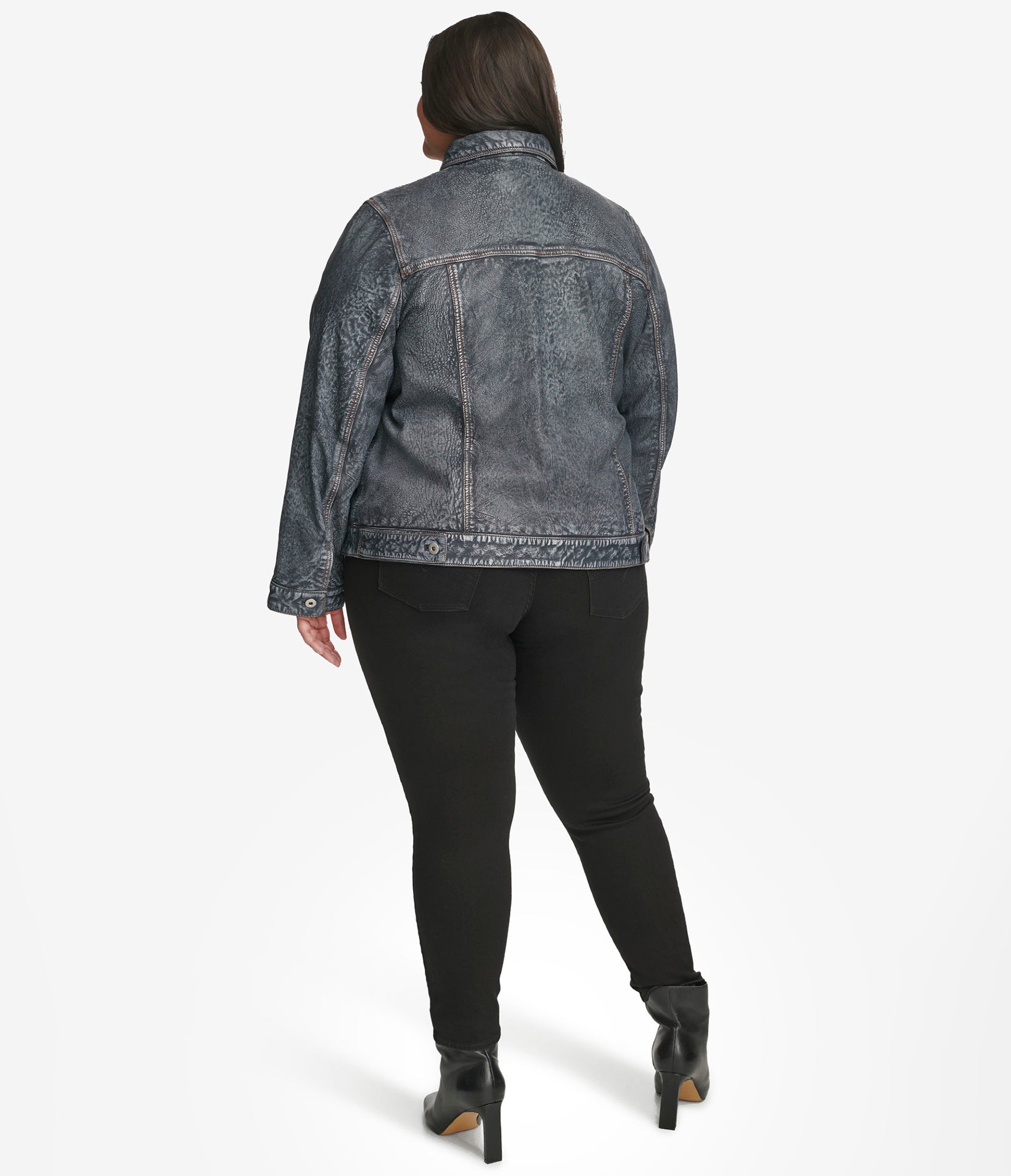 Plus Size Addison Leather Denim Jacket Wilsons Leather