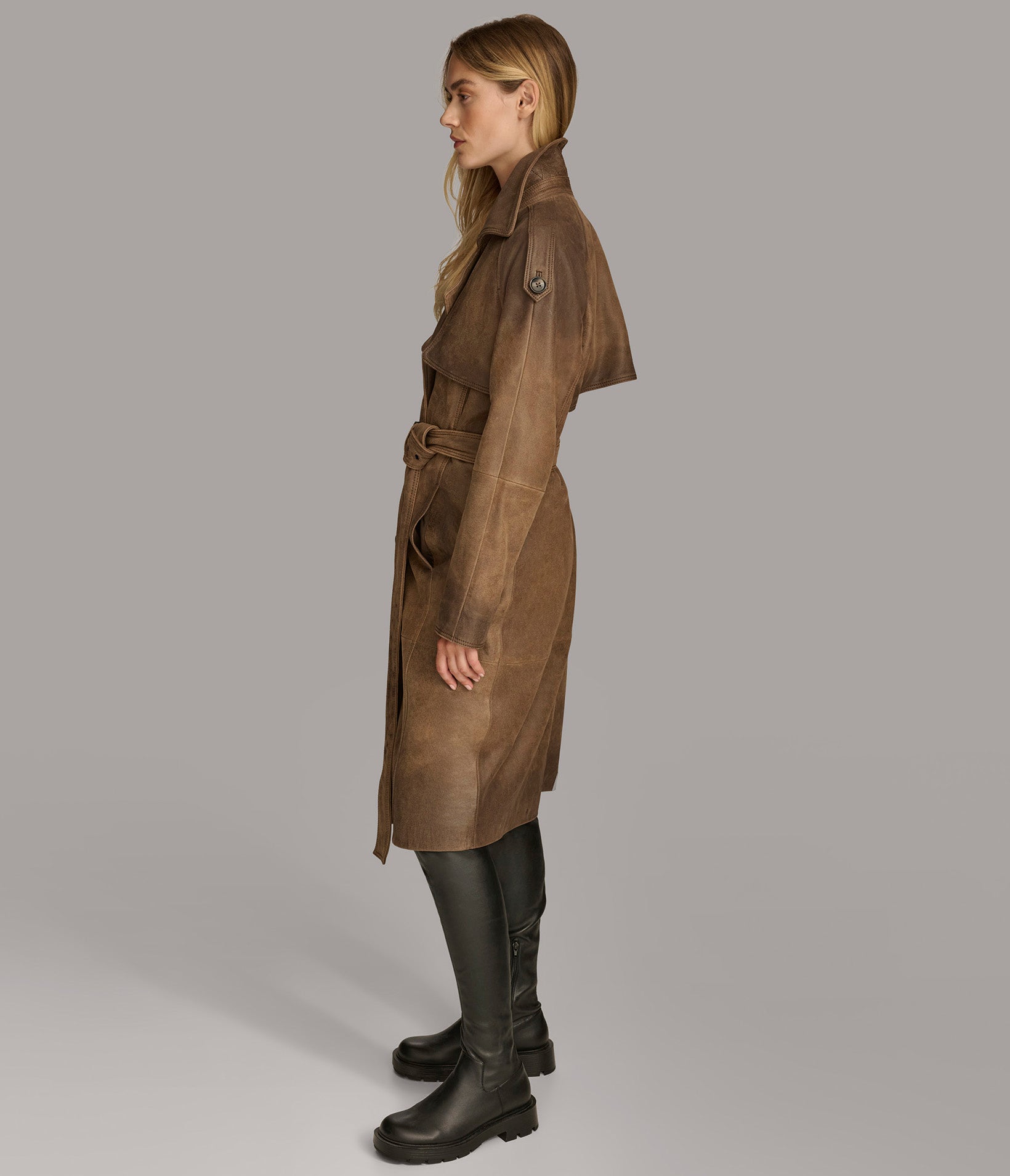 Ellie Distressed Trench Coat