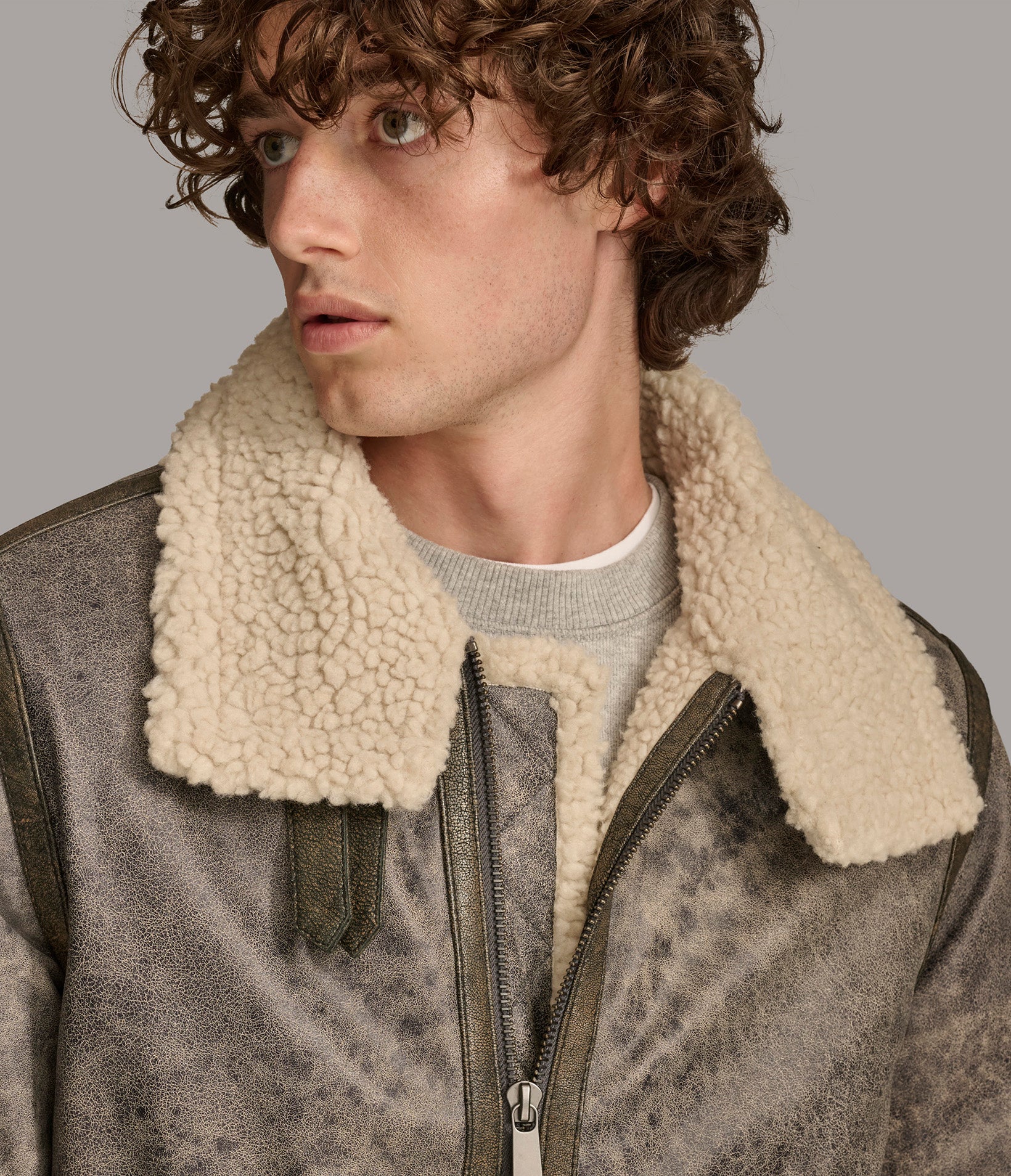 Xander Aviator With Faux Shearling