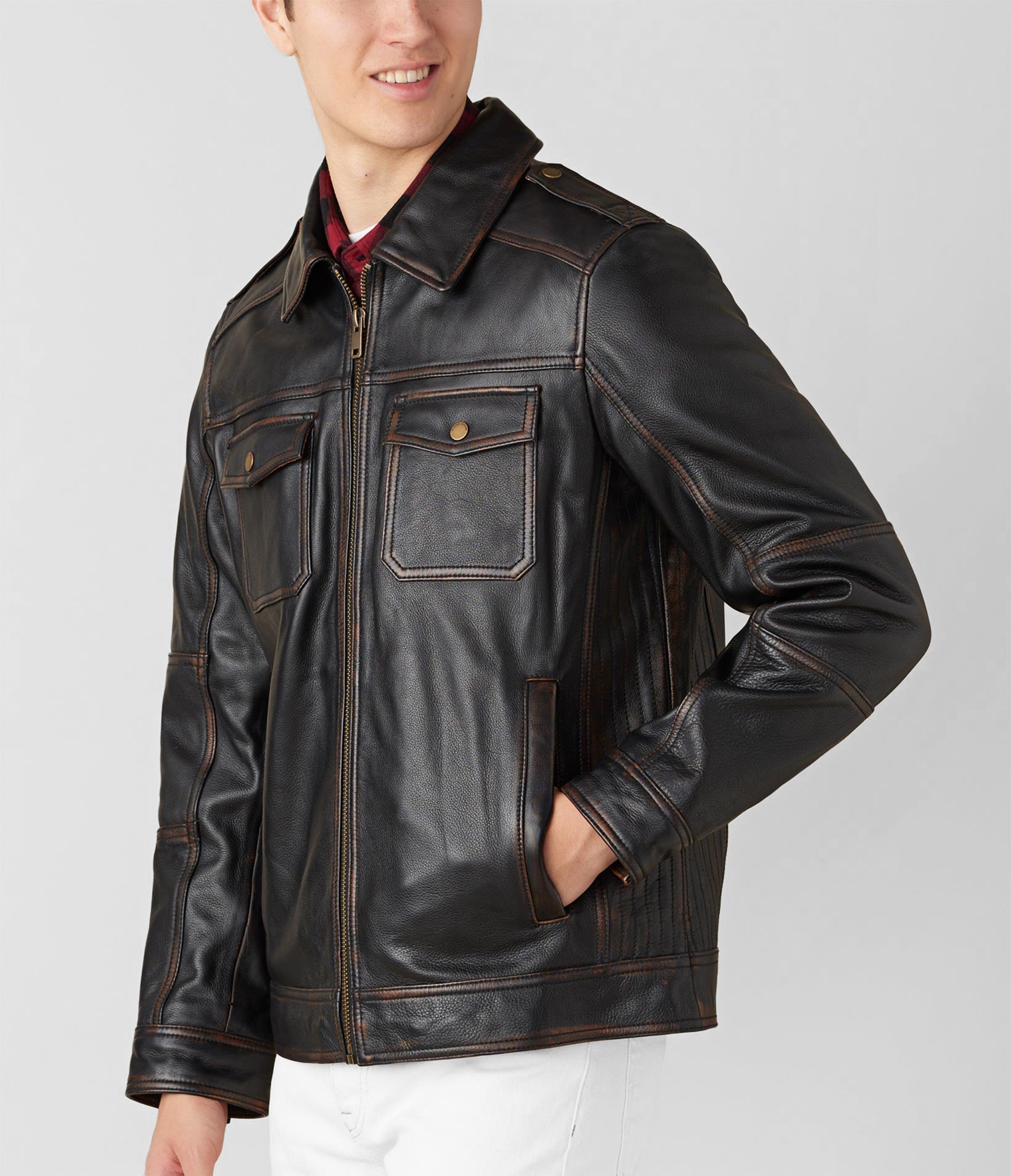 Matthew Genuine Leather Jacket