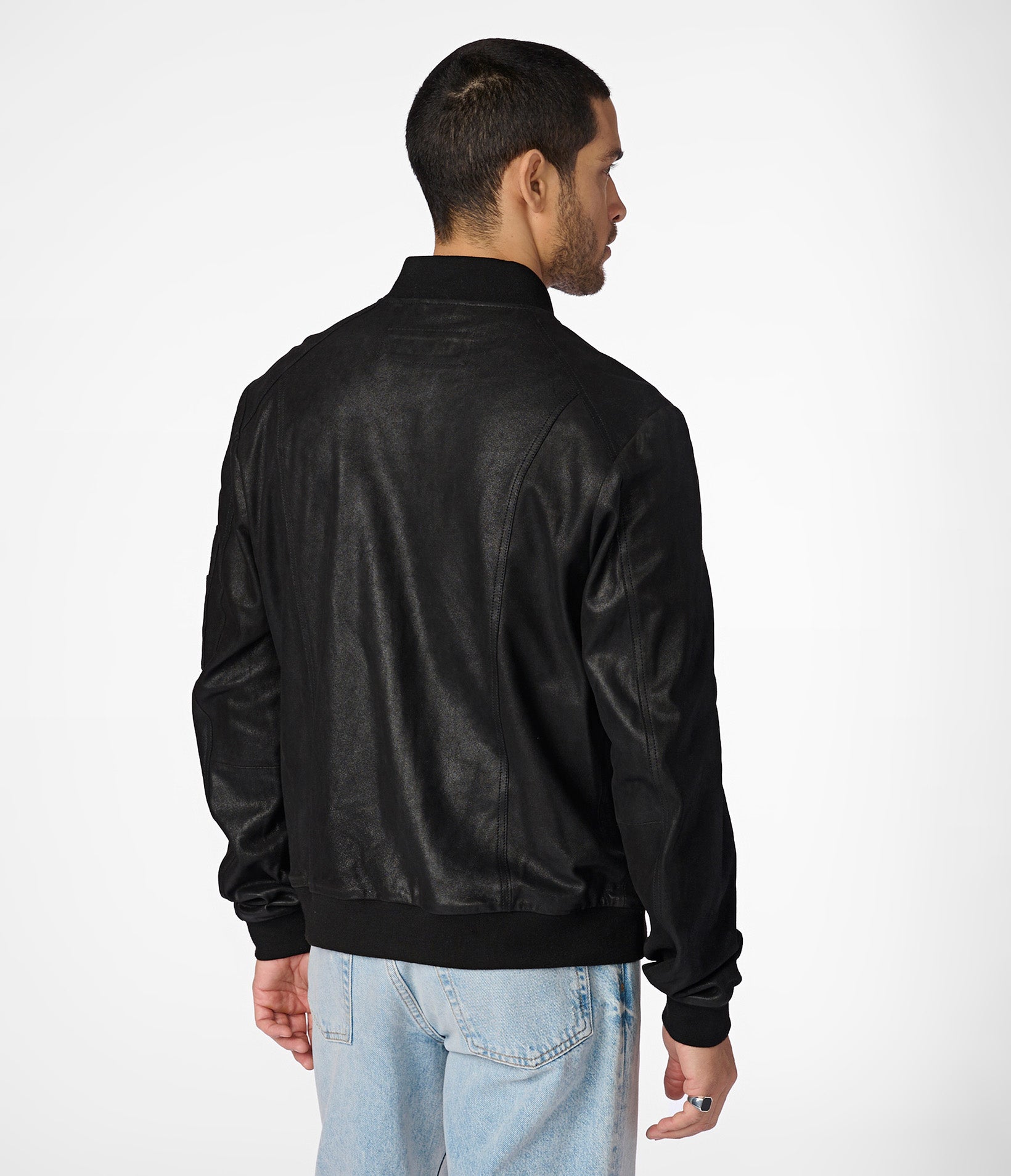 James Genuine Leather Bomber Jacket