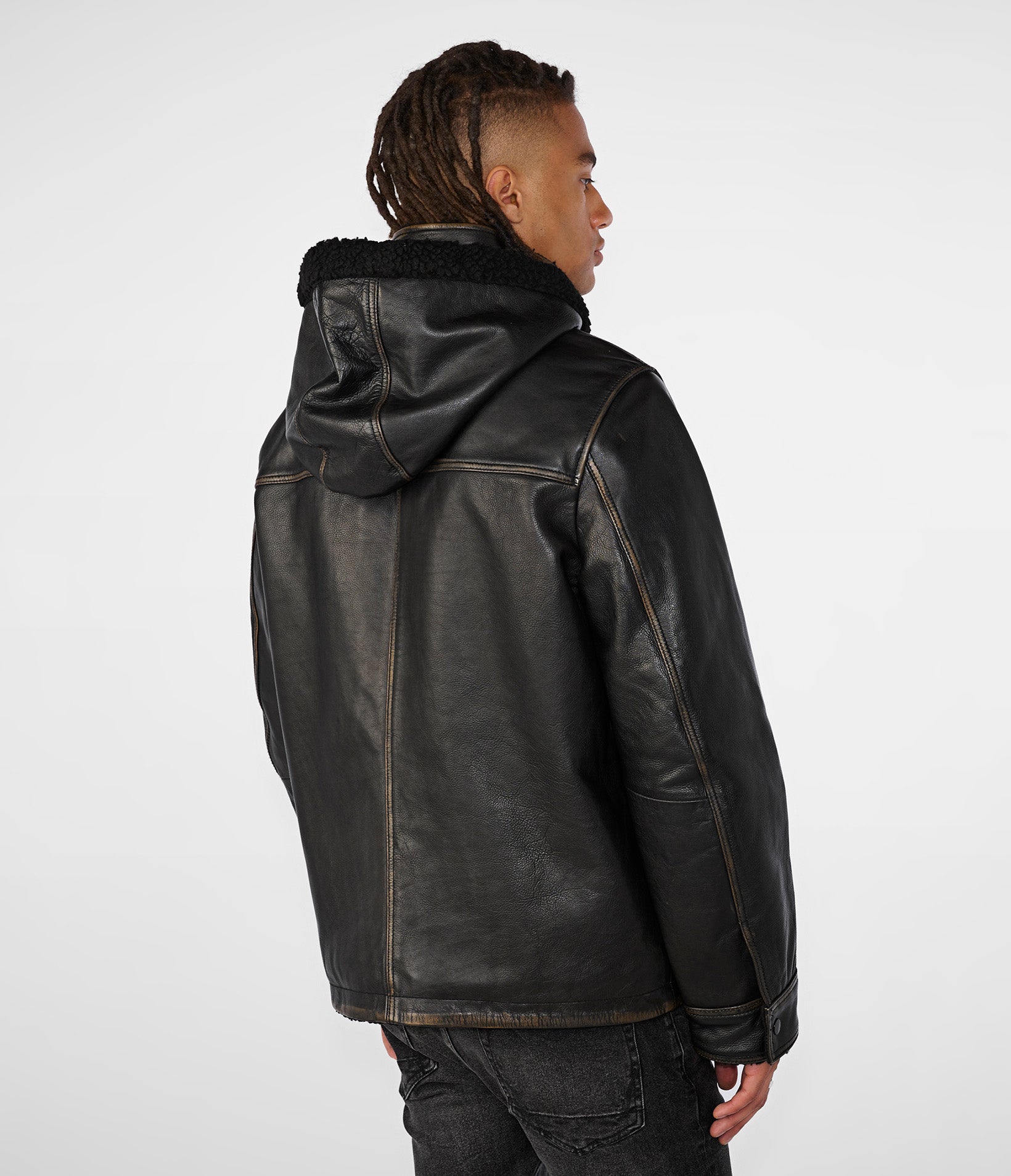 Joshua Shearling Jacket With Removable Hood