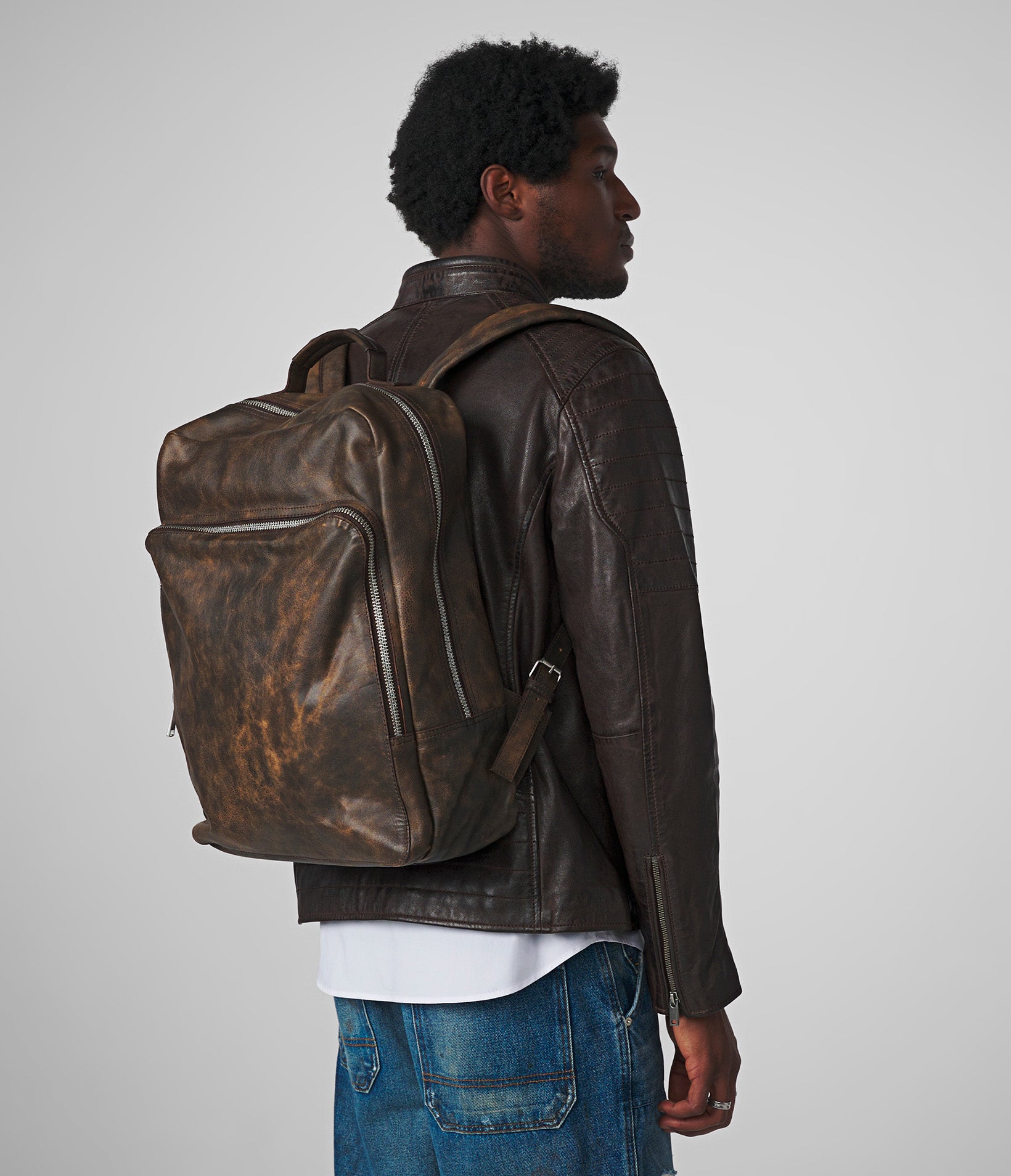 Columbus Leather Laptop Backpack