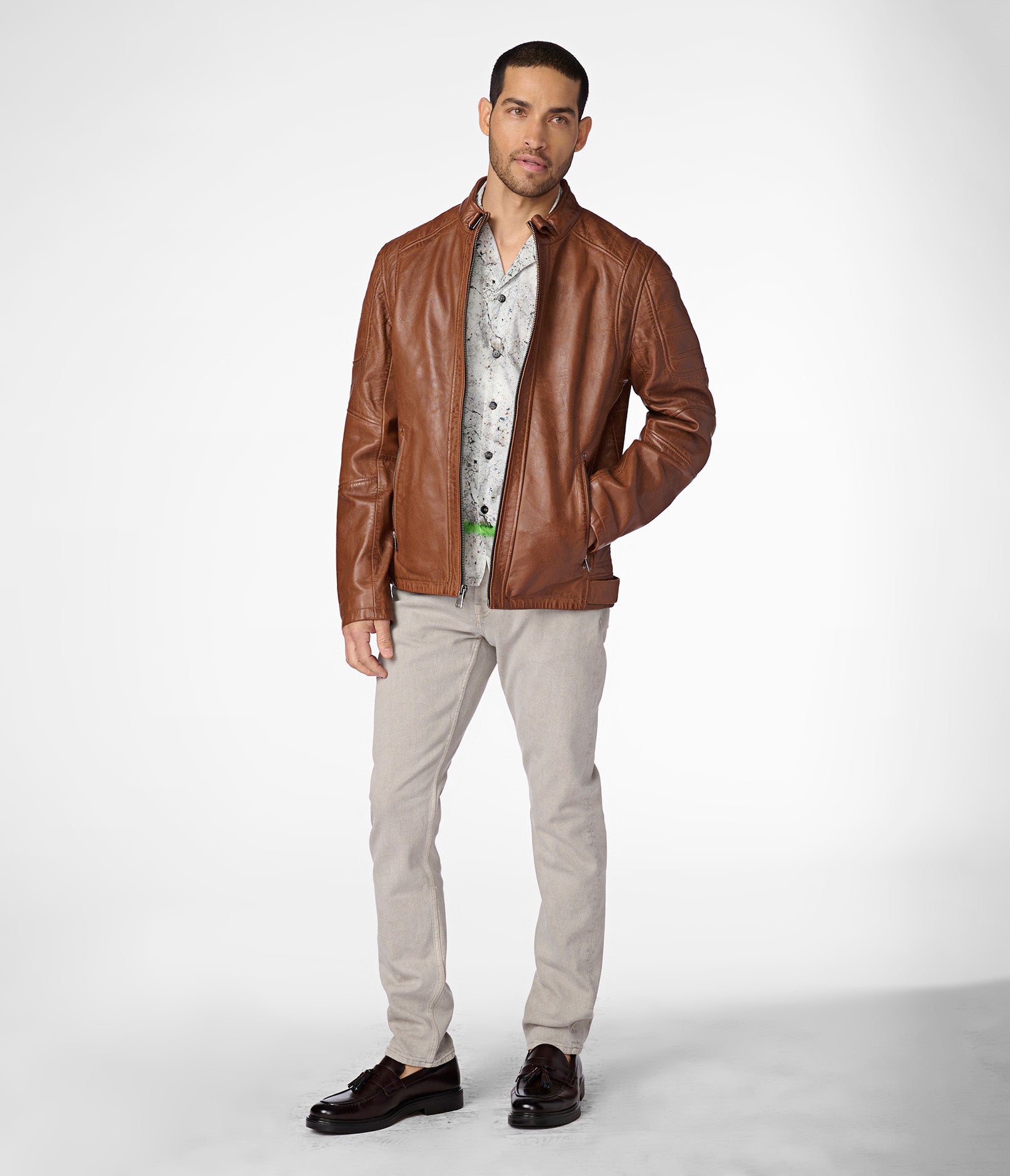 Josh Leather Moto Jacket