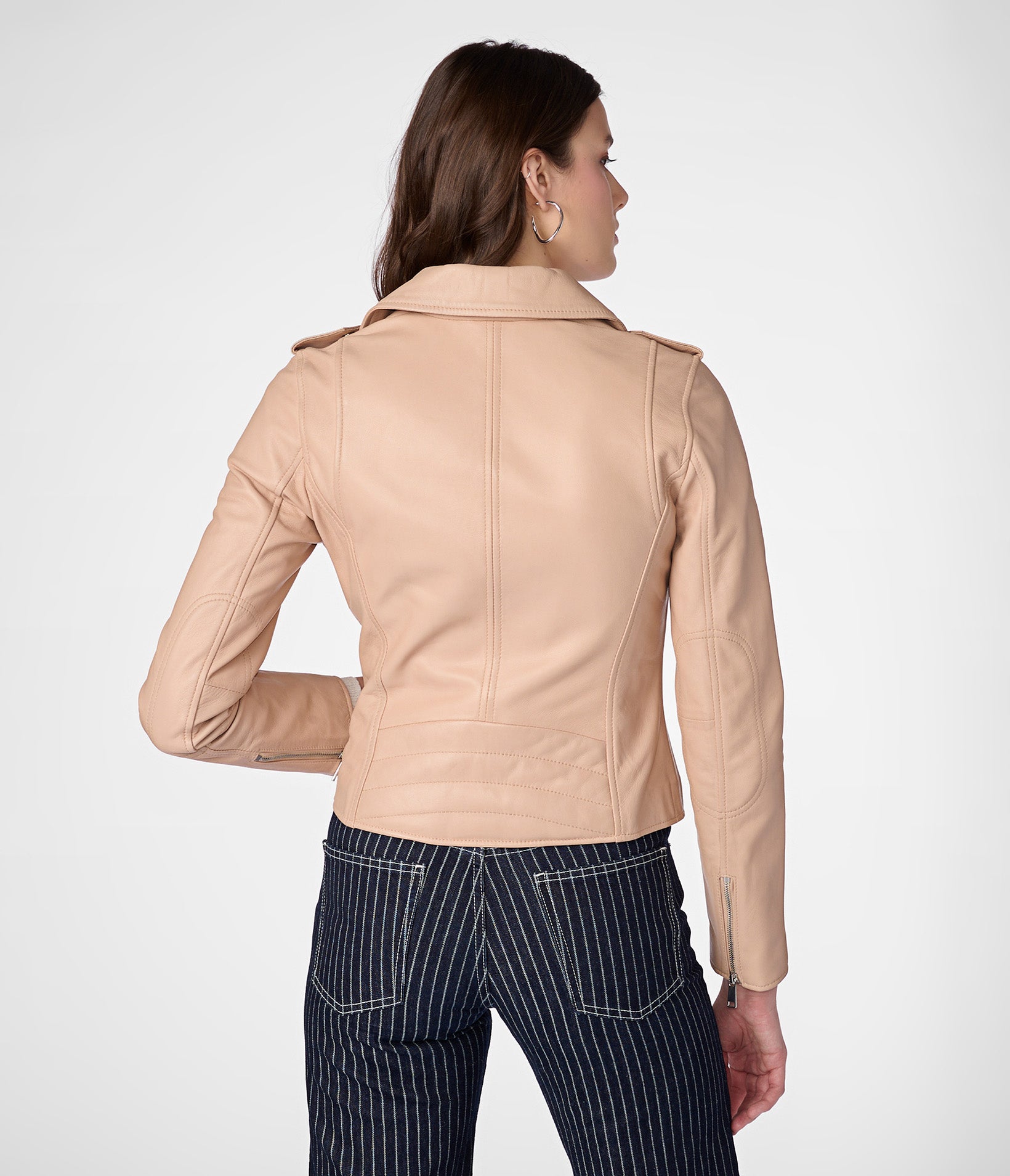 Serena Genuine Leather Moto Jacket