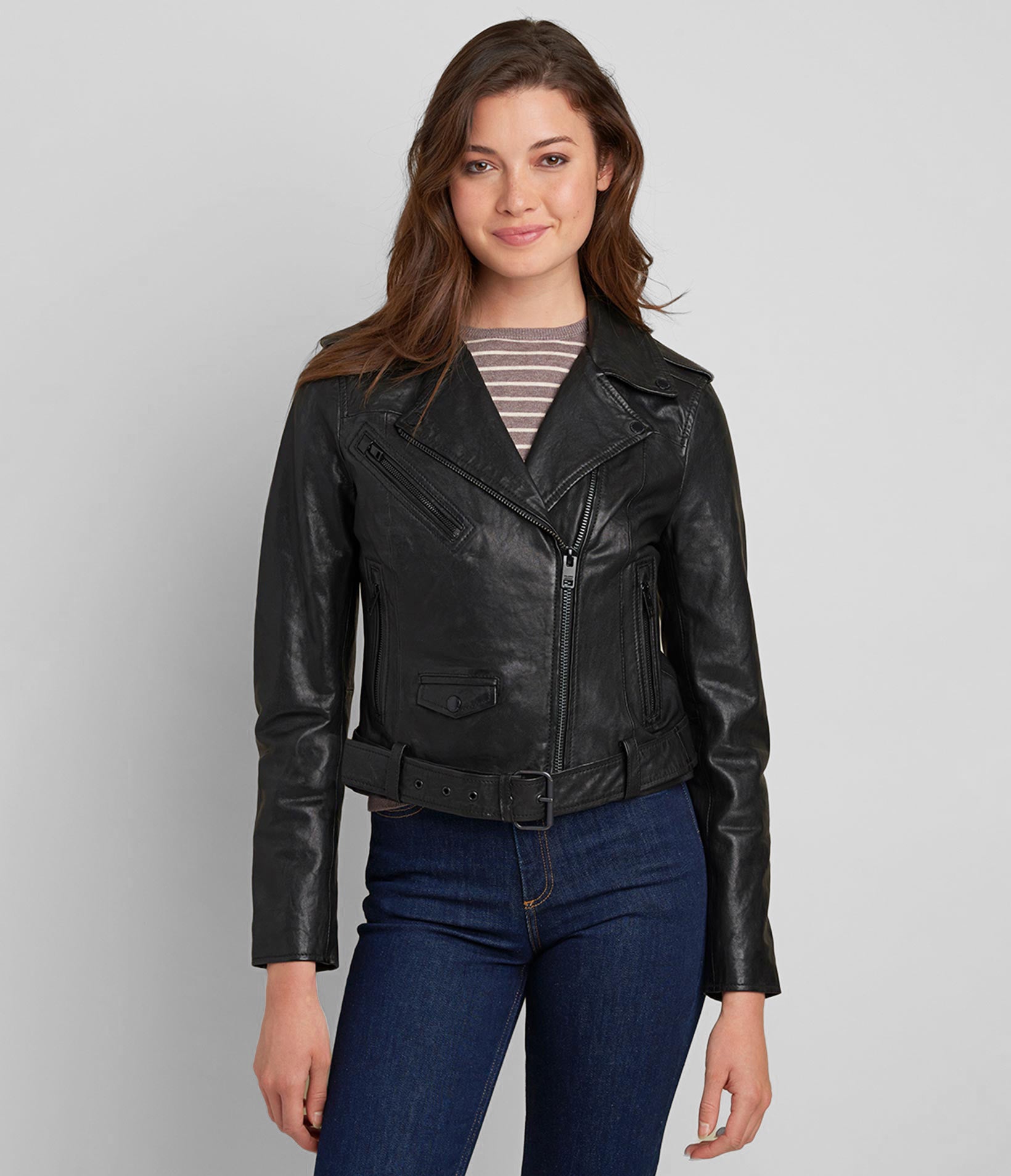 Genuine leather moto jacket hotsell