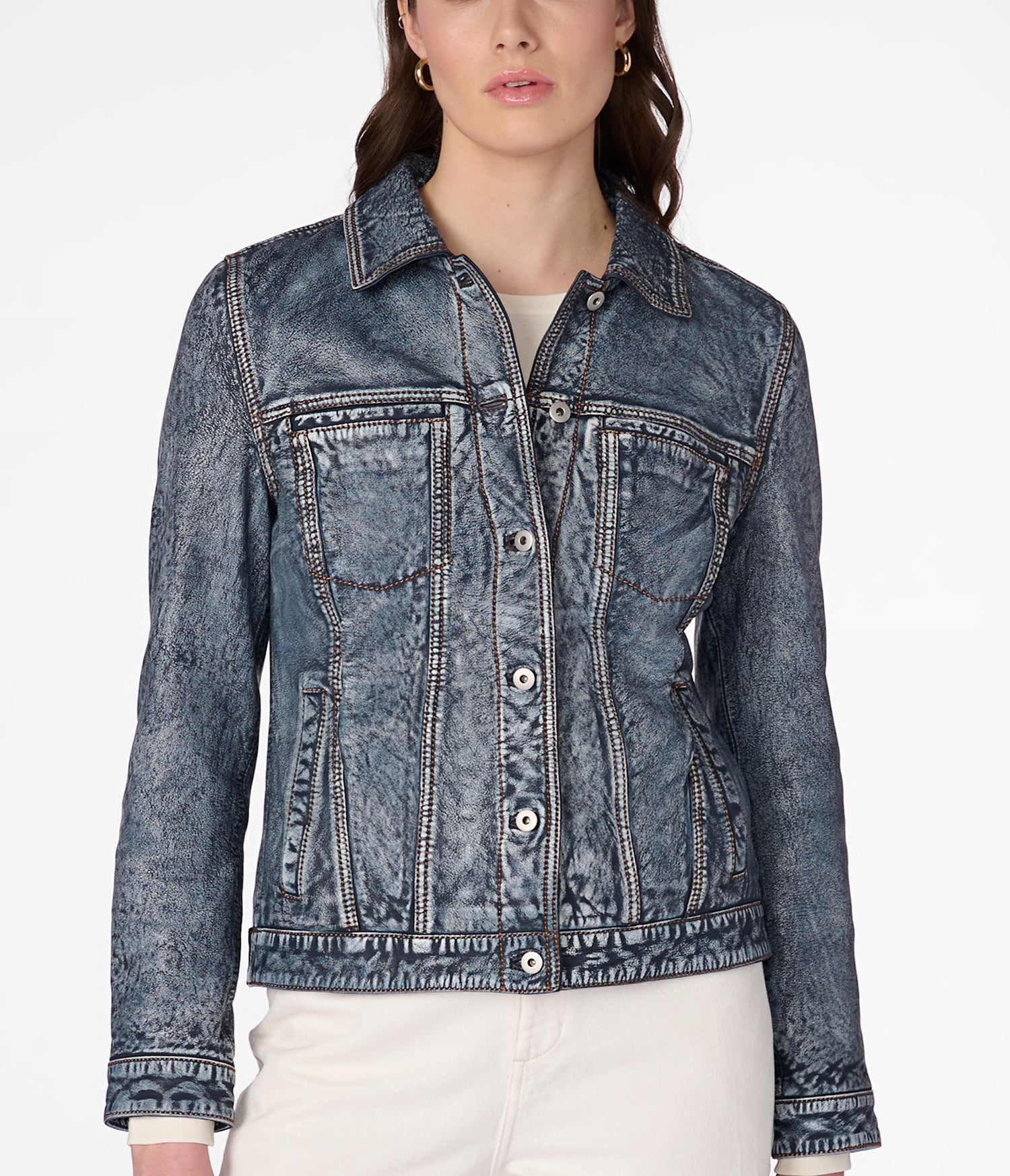 Addison Leather Denim Jacket | Wilsons Leather