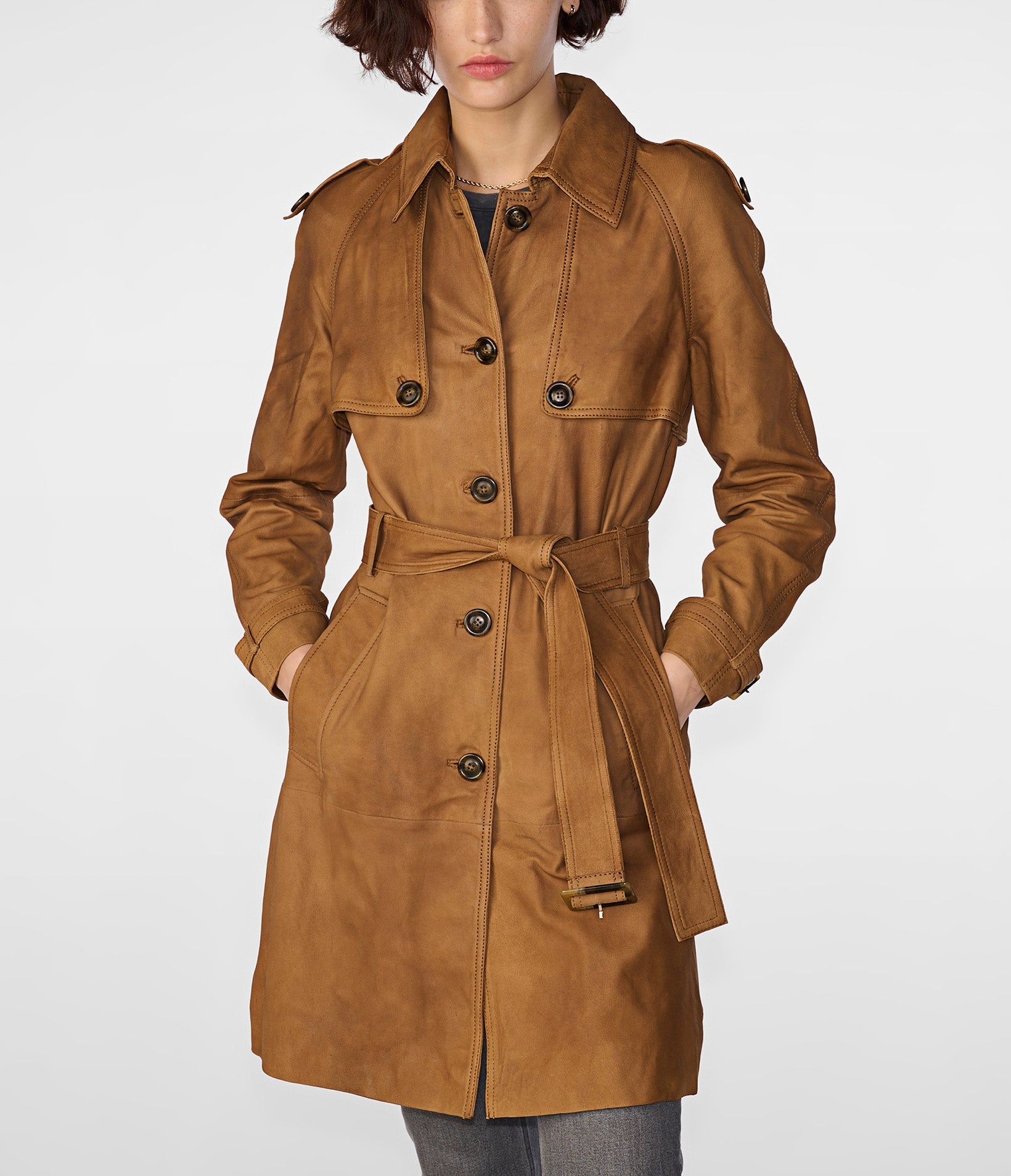 Mary Long Single Breasted Trench