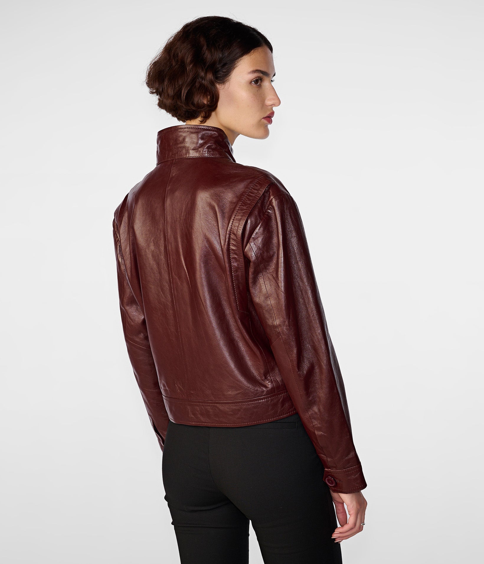 Diana Cropped Moto Jacket