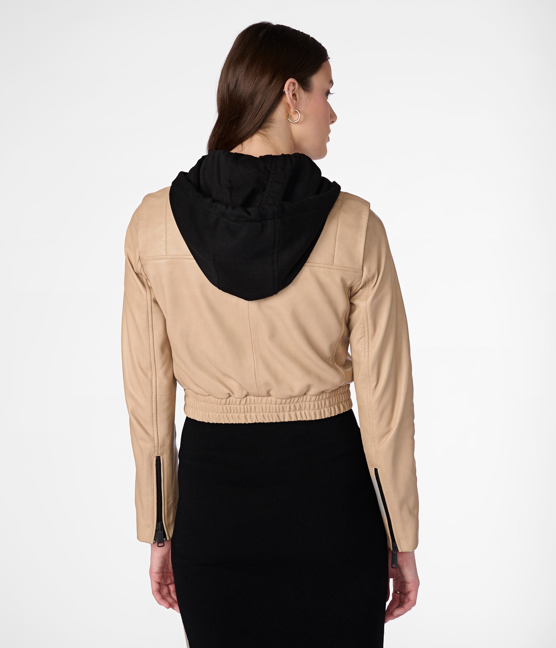 Kimberly Cropped Hooded Bomber Jacket