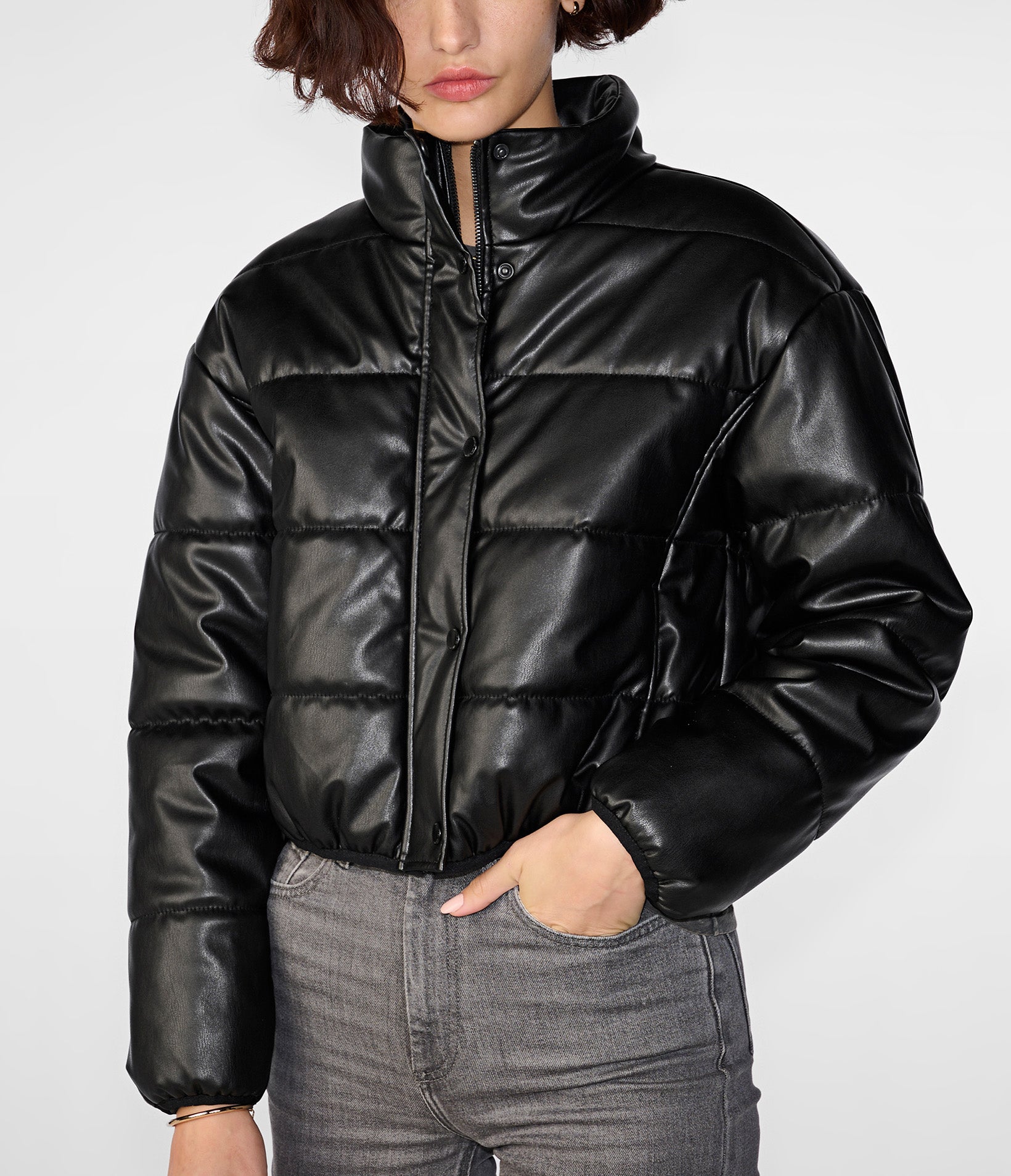 Faux Leather Puffer Jacket Wilsons Leather