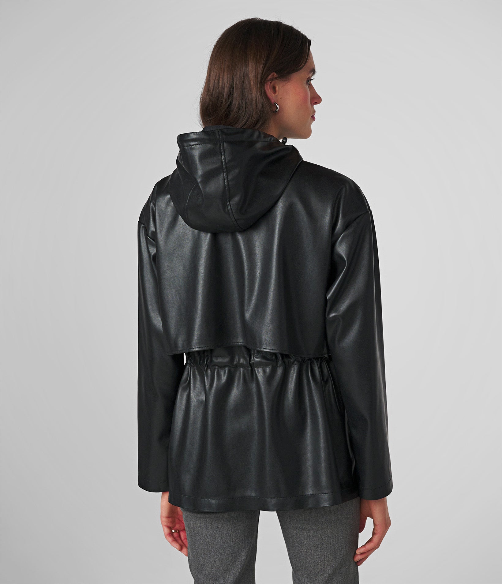 Jolie Hooded Oversized Rain Jacket Wilsons Leather